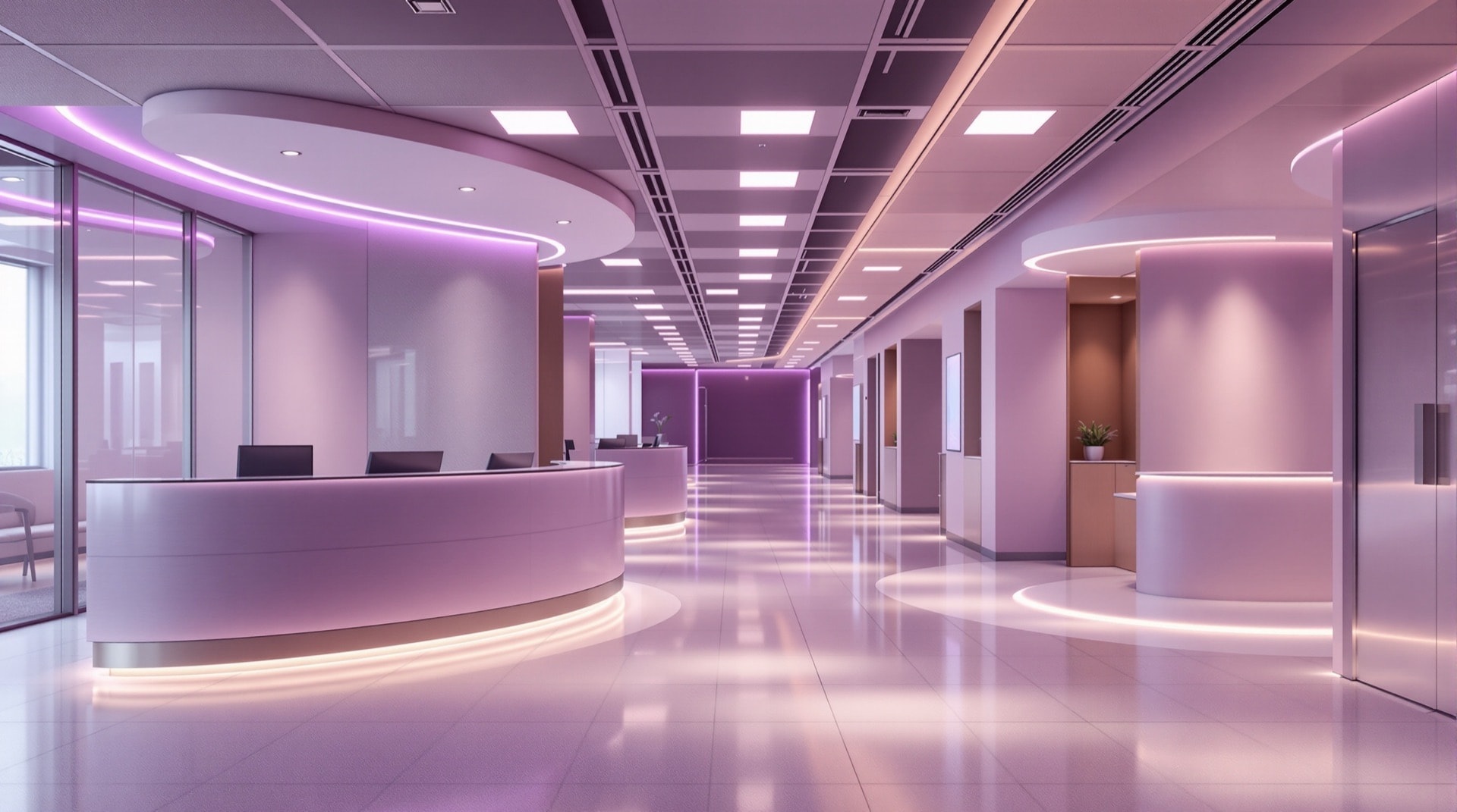 The administrative area of a multi-provider clinic